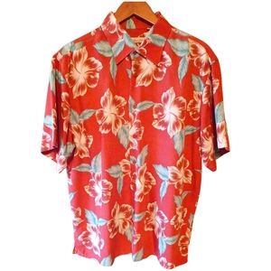 90's Tropical Hawaiian Hibiscus Shirt